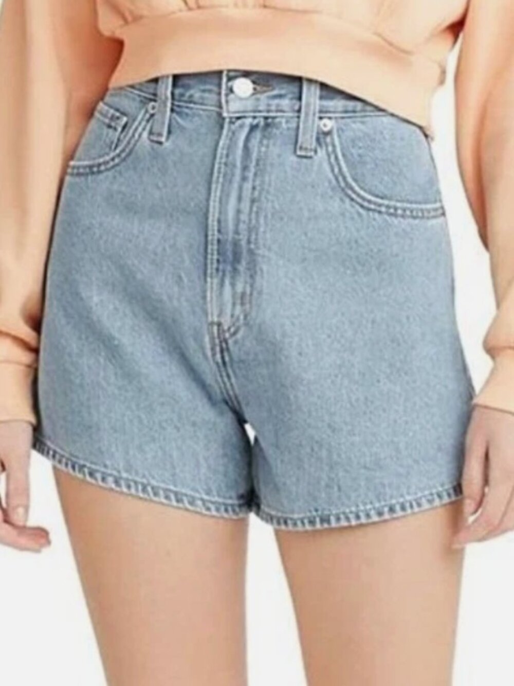 Levi's Light Wash High-Rise Denim Shorts